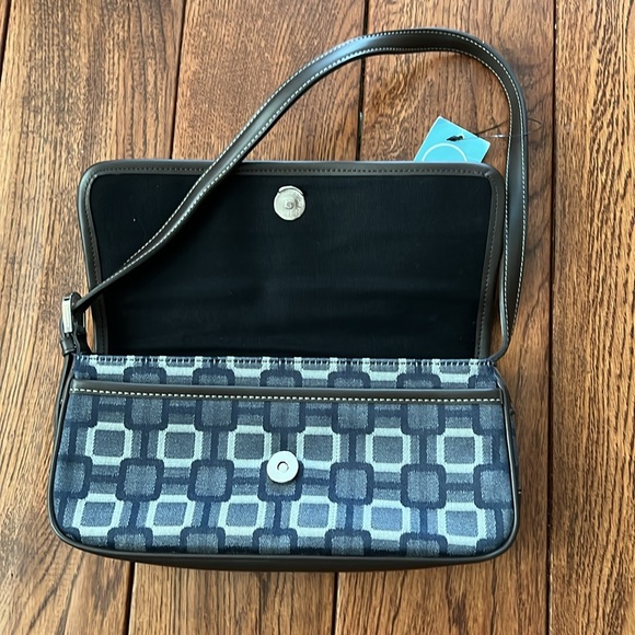 NWT Nine West Small Denim and Brown Purse - Picture 3 of 6